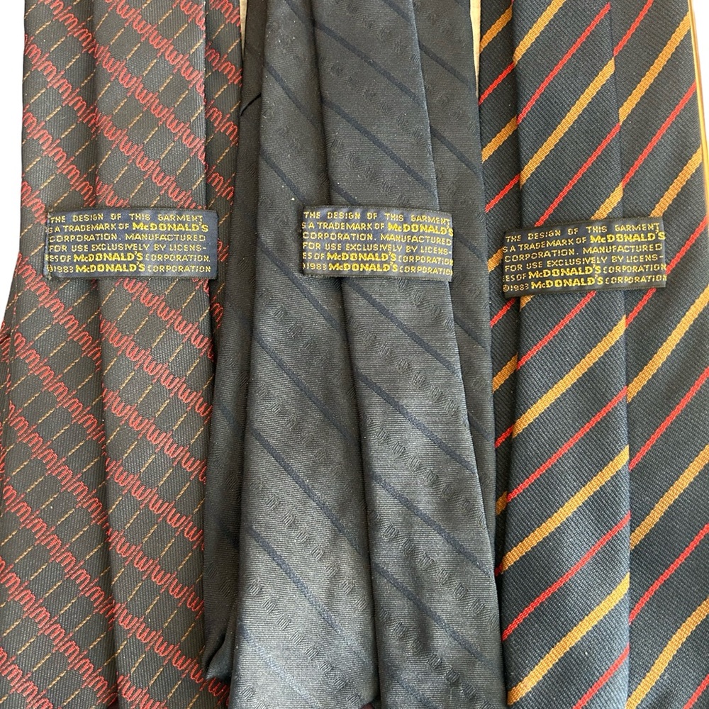 McDonald's ties 1983